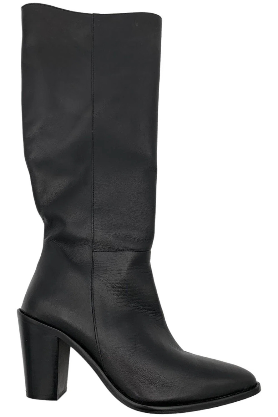 INTENTIONALLY BLANK Leather or Suede Tall Boot Debbie Black - Medium